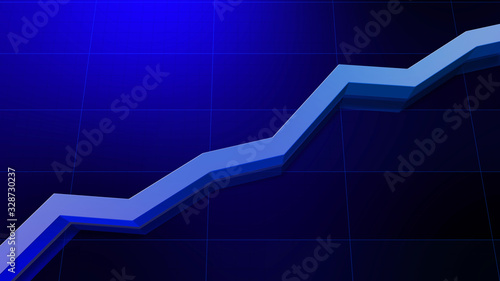 Business Economy Data Graph Chart Bar Growth Success 3D illustration background