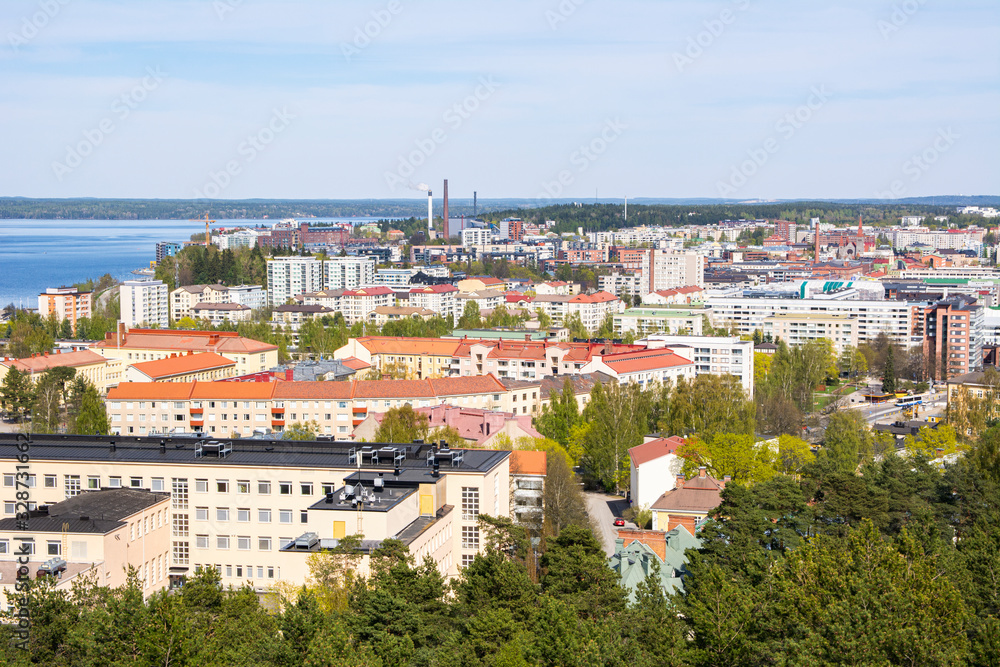 View to the City of Tampere from Pyynikki Observation Tower, Finland