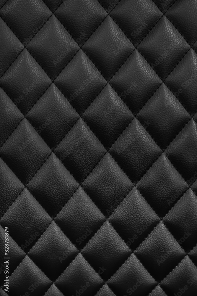 Fototapeta Black luxury leather sofa textured background