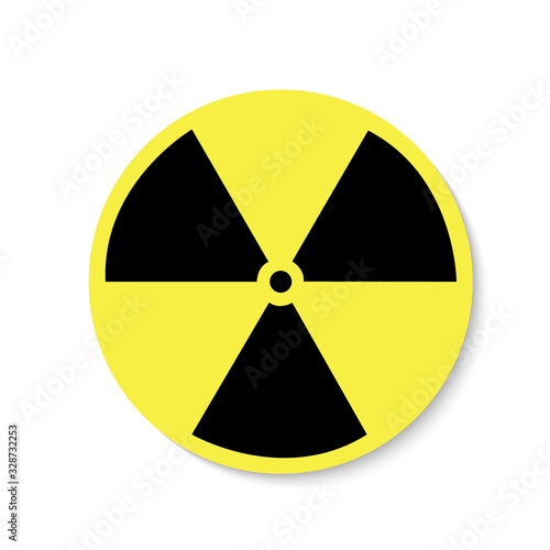 nuclear icon. Warning and danger. simple flat vector stock image eps10. isolated on white background