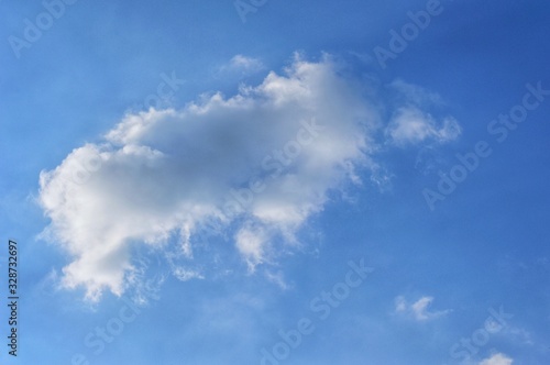 blue sky with clouds nature background.