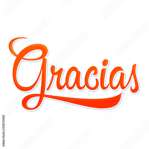 Gracias Thank you Spanish text vector design.
