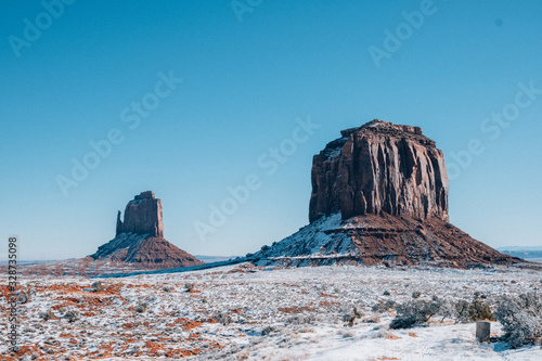 Monument Valley Utah after a fresh snow