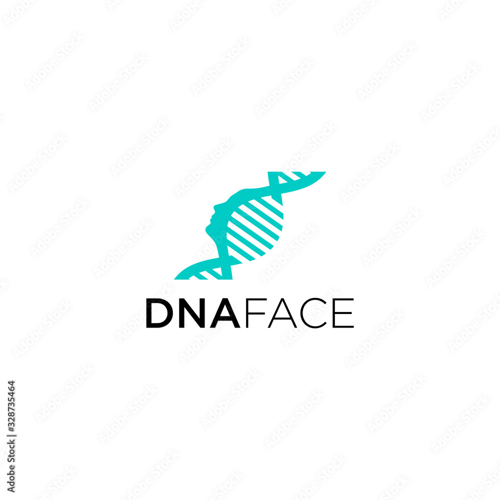 Clean logo design of DNA and human face with white background - EPS10 - Vector. Clean logo design of DNA and human face with white background - EPS10 - Vector.