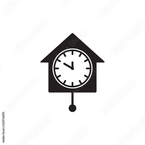 clock icon in trendy flat design