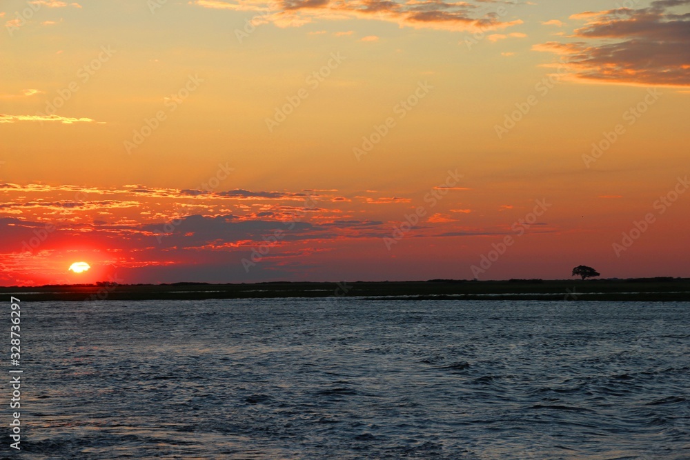 Sonnenuntergang am chobe river