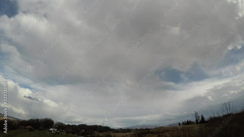 Time lapse clouds, morning, Croatia, wide angle Time lapse clouds, morning, Croatia, wide angle