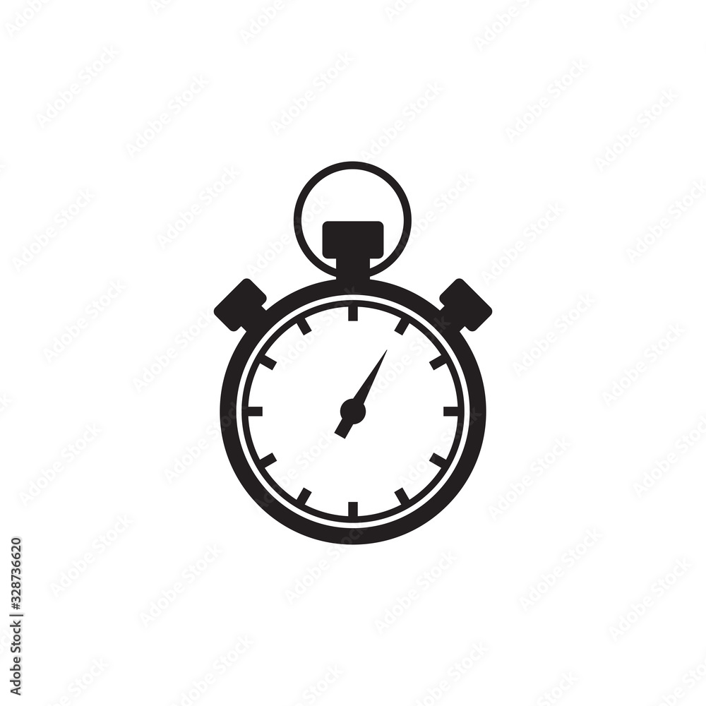 stopwatch icon in trendy flat style stopwatch icon in trendy flat style