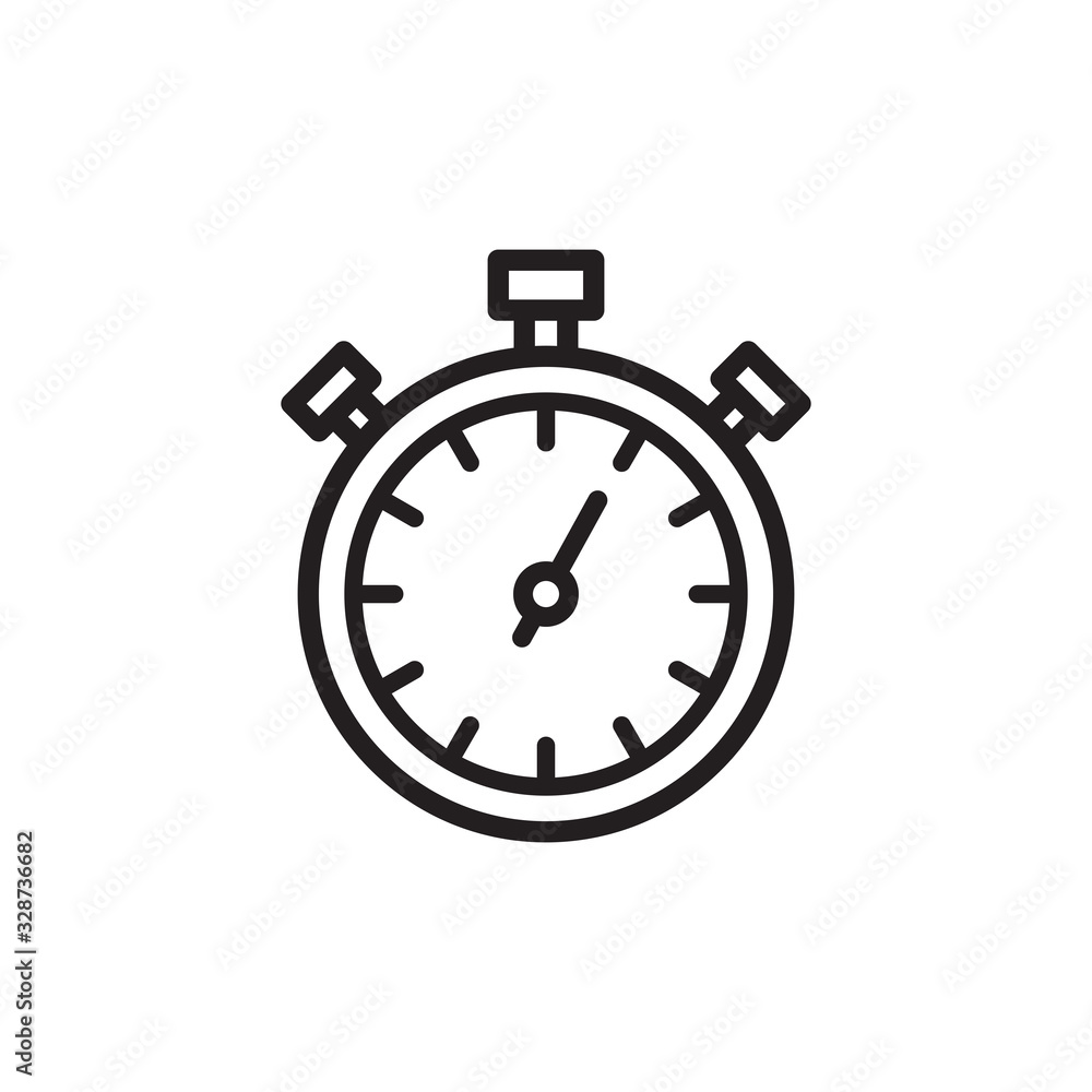 stopwatch icon in trendy flat style stopwatch icon in trendy flat style