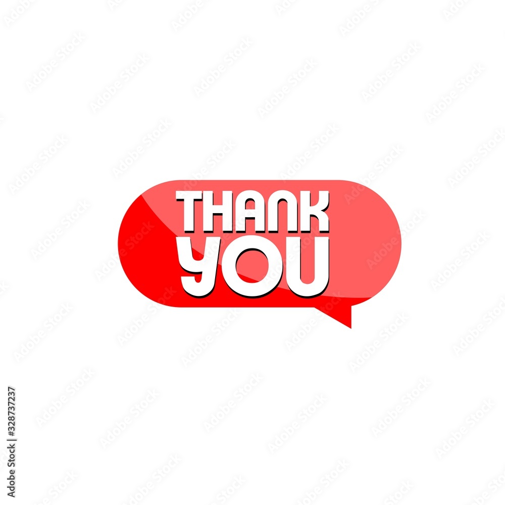 Speech bubble thank you sign isolated on white background Speech bubble thank you sign isolated on white background