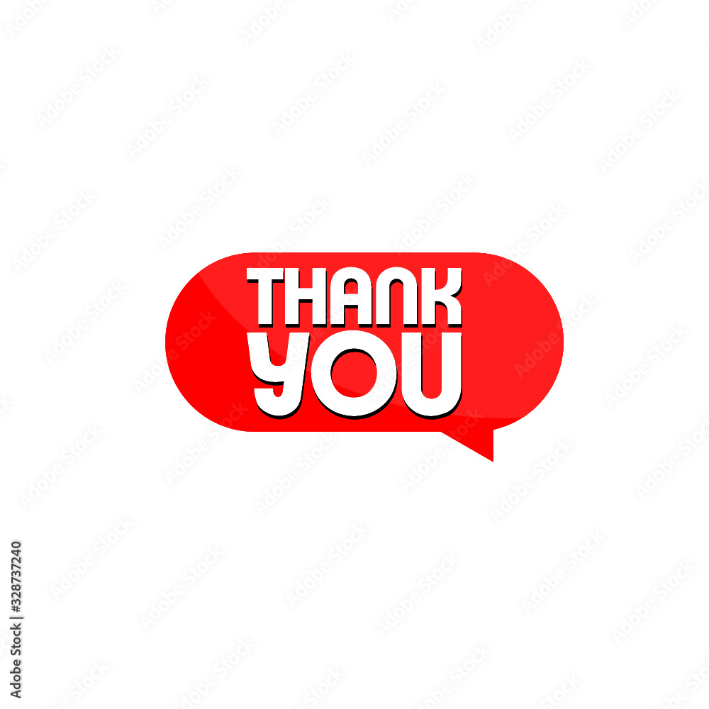 Speech bubble thank you sign isolated on white background Speech bubble thank you sign isolated on white background
