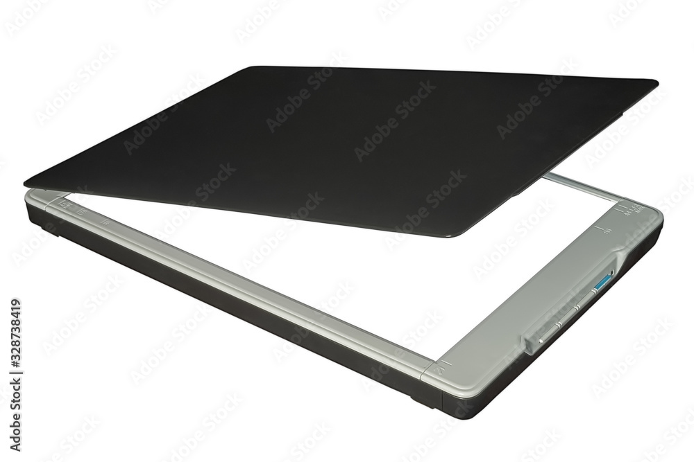 Paper scanner on white background Paper scanner on white background