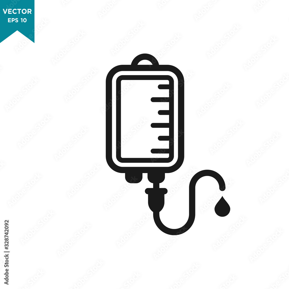 infuse icon in trendy flat style, blood bag icon, iv bag,intravenous bag infuse icon in trendy flat style, blood bag icon, iv bag,intravenous bag