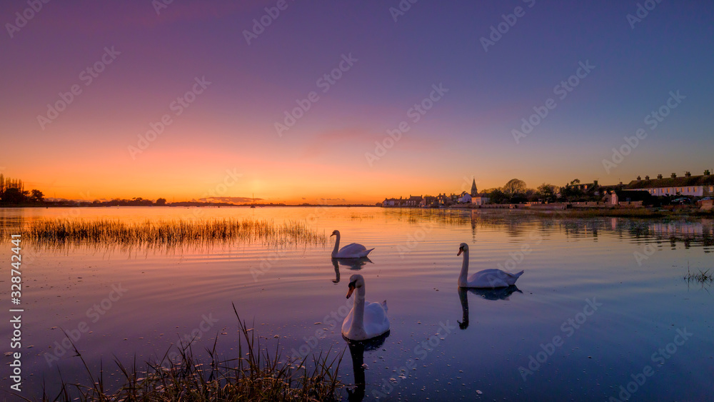 Winter sunset over Bosham harbour, West Sussex Winter sunset over Bosham harbour, West Sussex