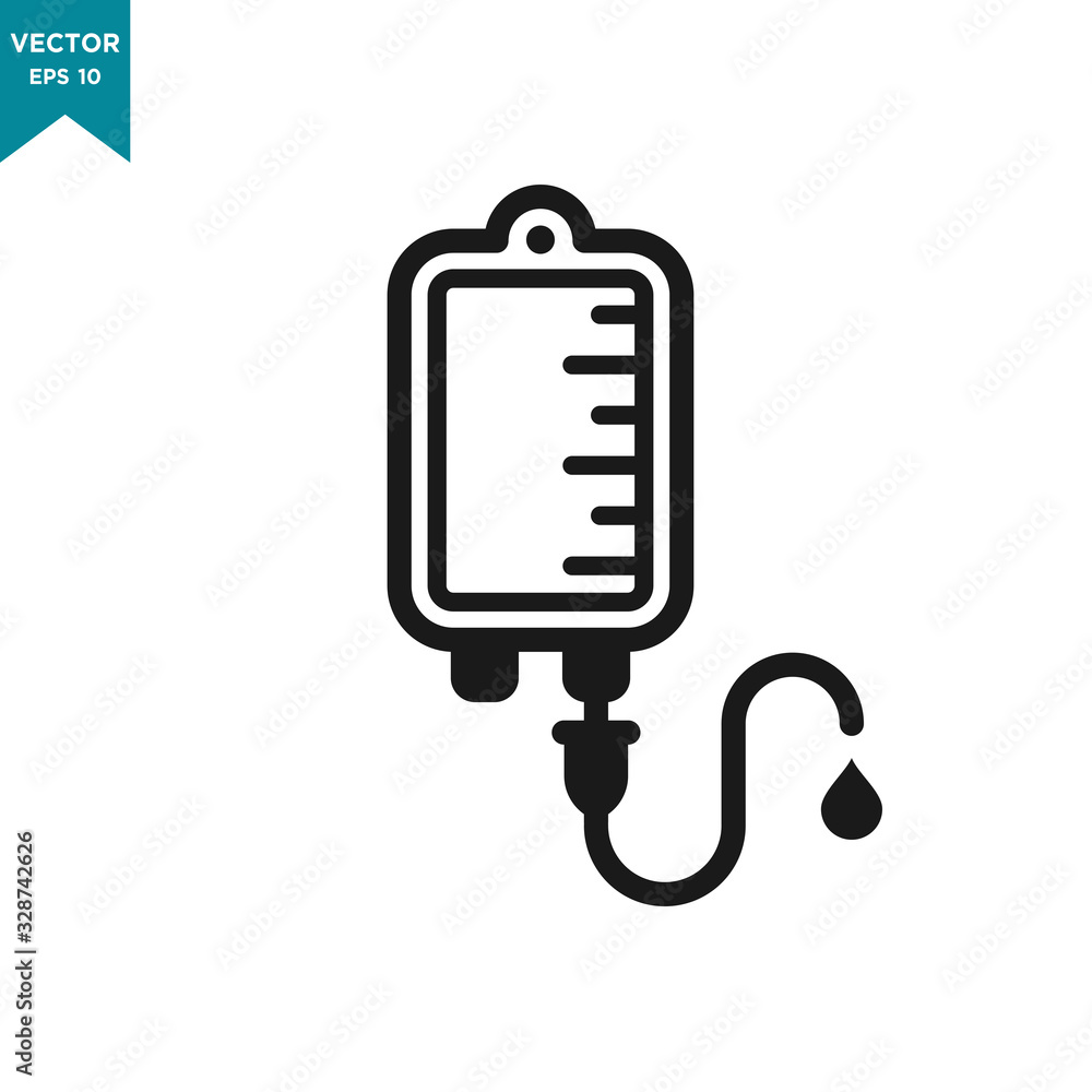 infuse icon in trendy flat style, blood bag icon, iv bag,intravenous bag infuse icon in trendy flat style, blood bag icon, iv bag,intravenous bag