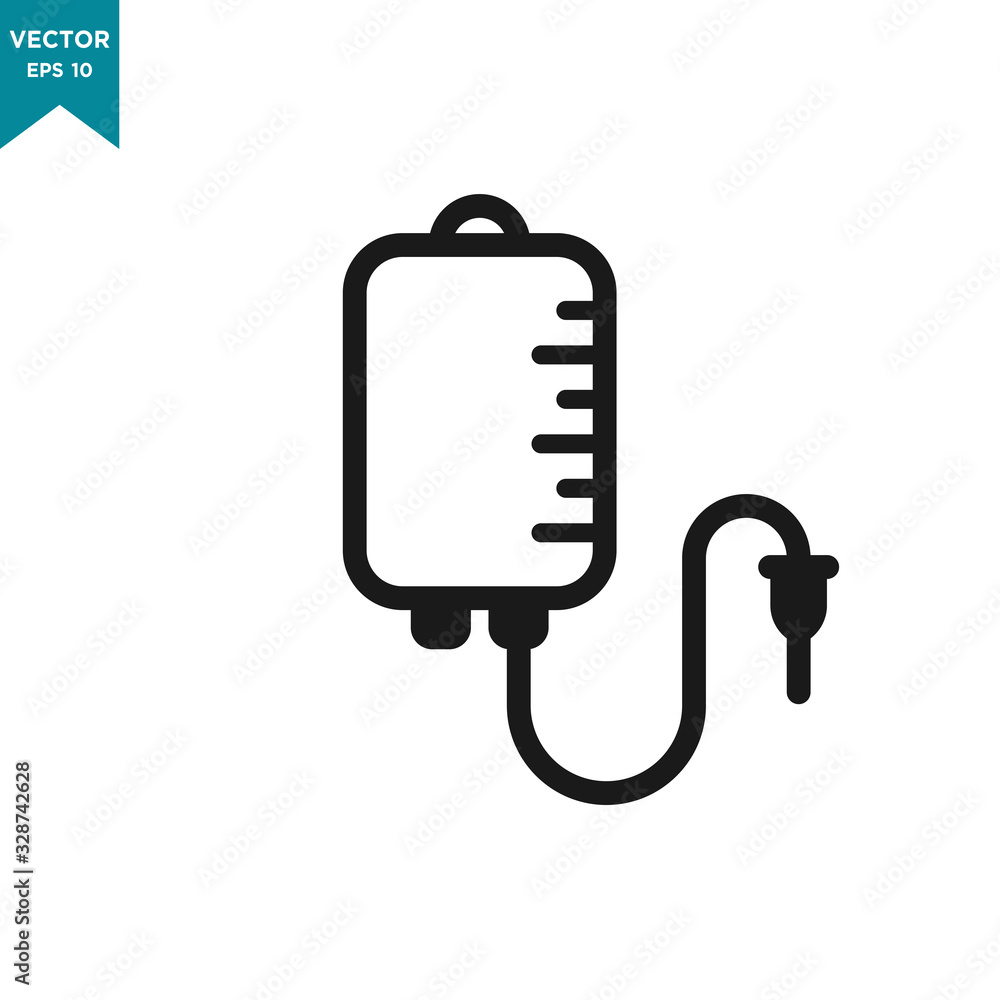infuse icon in trendy flat style, blood bag icon, iv bag,intravenous bag infuse icon in trendy flat style, blood bag icon, iv bag,intravenous bag