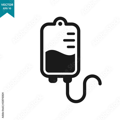 infuse icon in trendy flat style, blood bag icon, iv bag,intravenous bag 