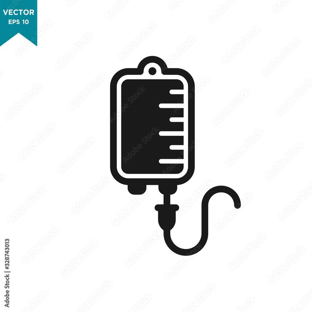 infuse icon in trendy flat style, blood bag icon, iv bag,intravenous bag infuse icon in trendy flat style, blood bag icon, iv bag,intravenous bag