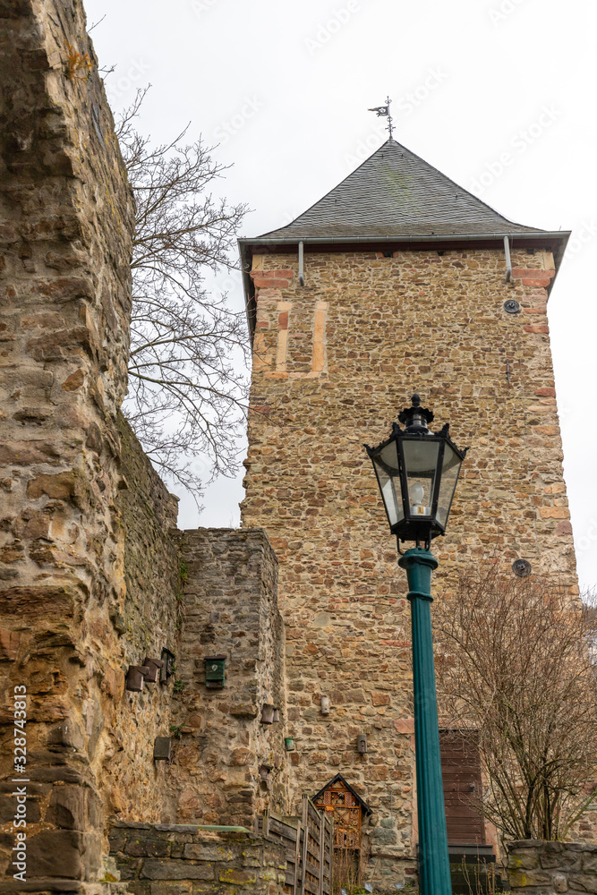 Historic city wall and tower in Bad Muenstereifel