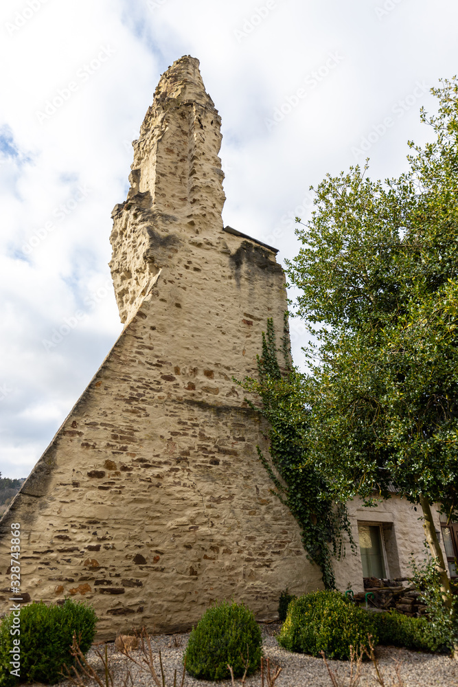 Ruin of a tower of castle Muenstereifel