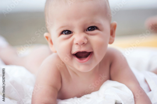 Little baby girl smile 