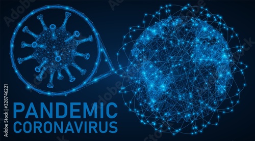 Pandemic of the new Ncov-19 virus. The spread of the disease around the world.