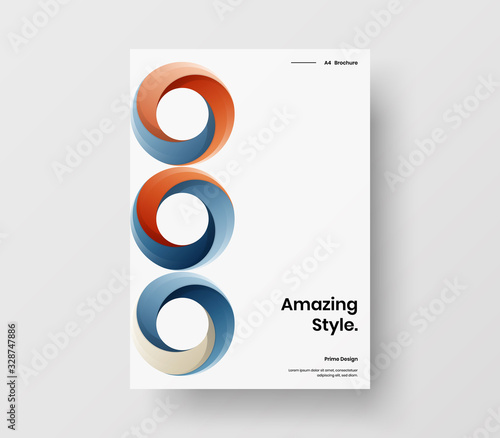 Amazing business presentation vector A4 vertical orientation front page mock up. Modern corporate report cover abstract geometric illustration design layout. Company identity brochure template.