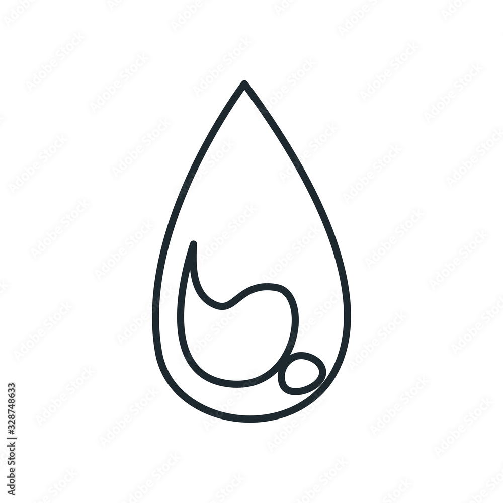 Isolated water drop line style icon vector design Isolated water drop line style icon vector design