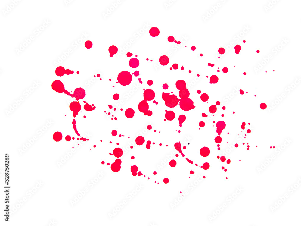 red watercolor dots on the background. red watercolor dots on the background.