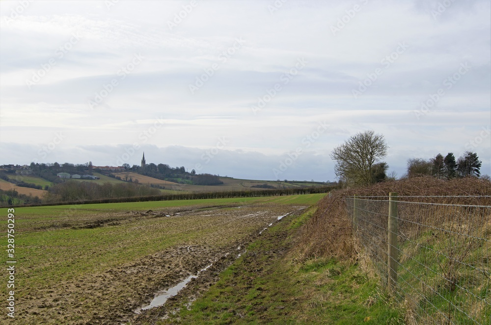 View of All Saints Church Spire, along the path from Laughton-on-le-Morthen, Rotherham, South Yorkshire, England. View of All Saints Church Spire, along the path from Laughton-on-le-Morthen, Rotherham, South Yorkshire, England.
