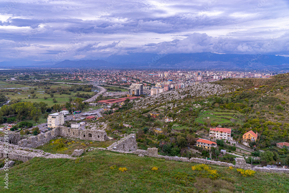 The ruins of Rozafa Castle in Shkoder, Albania
