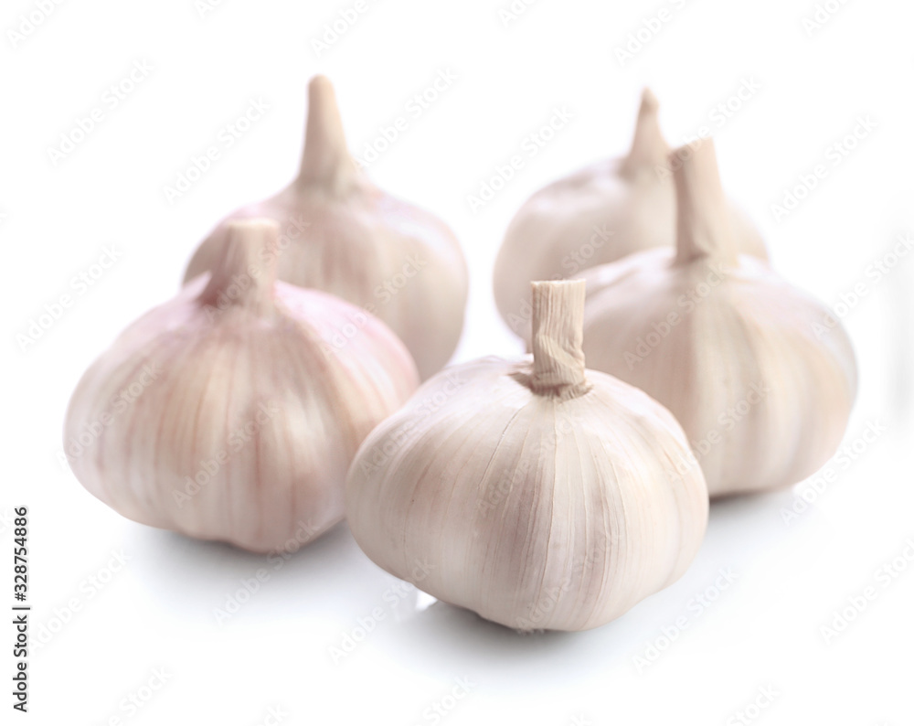 Garlic isolated on white background Garlic isolated on white background