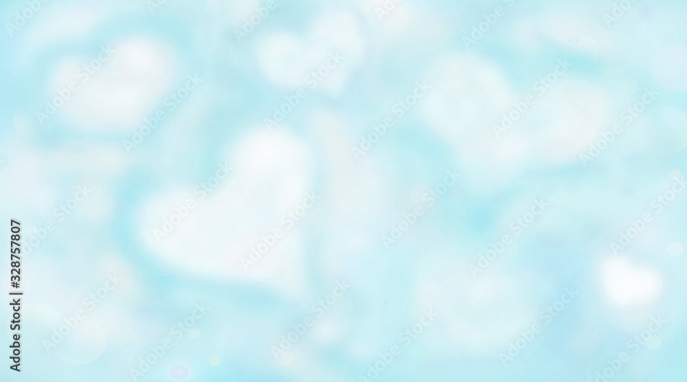 Fototapeta premium Heart shape clouds in a blue sky, romantic sky, clouds in a heart shape