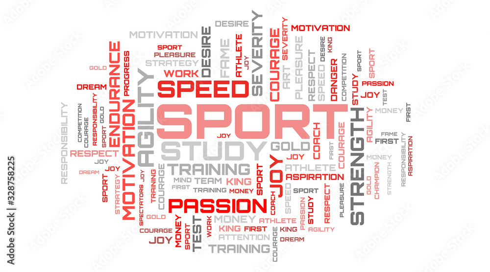 Red word cloud concept. Text art background Red word cloud concept. Text art background