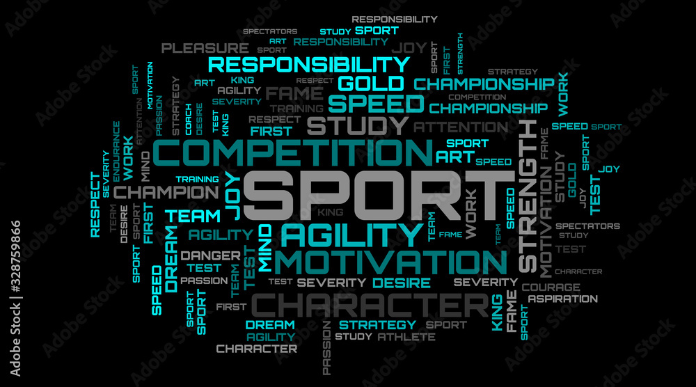 Word collage on black background. Turquoise word cloud concept Word collage on black background. Turquoise word cloud concept