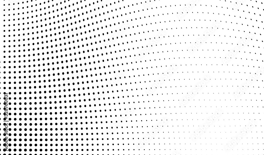 Abstract wave halftone texture. Black dots on a white background. Template for printing on fabric, wrapping paper Abstract wave halftone texture. Black dots on a white background. Template for printing on fabric, wrapping paper