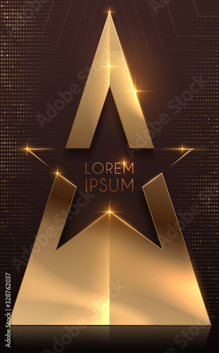 Luxury gold star award template