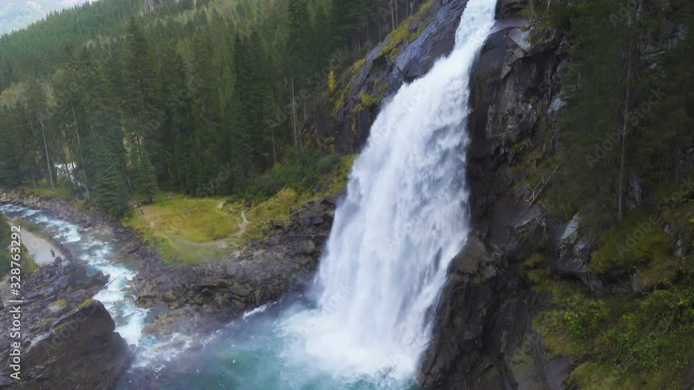 view of the Krimml Waterfalls in the High Tauern National Park, Salzburg, Austria view of the Krimml Waterfalls in the High Tauern National Park, Salzburg, Austria