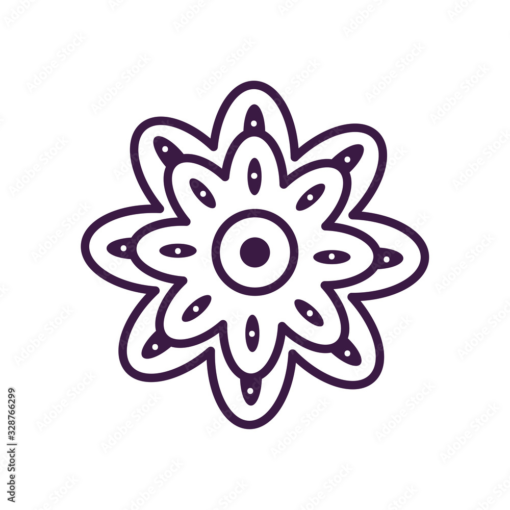 Isolated flower line style icon vector design Isolated flower line style icon vector design
