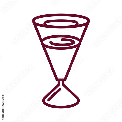 cocktail shot glass icon, line style icon