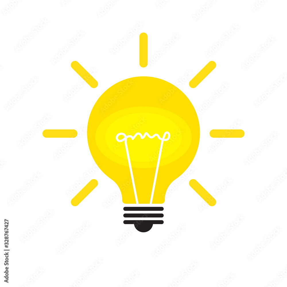 Lightbulb icon. Vector bulb icon isolated Lightbulb icon. Vector bulb icon isolated