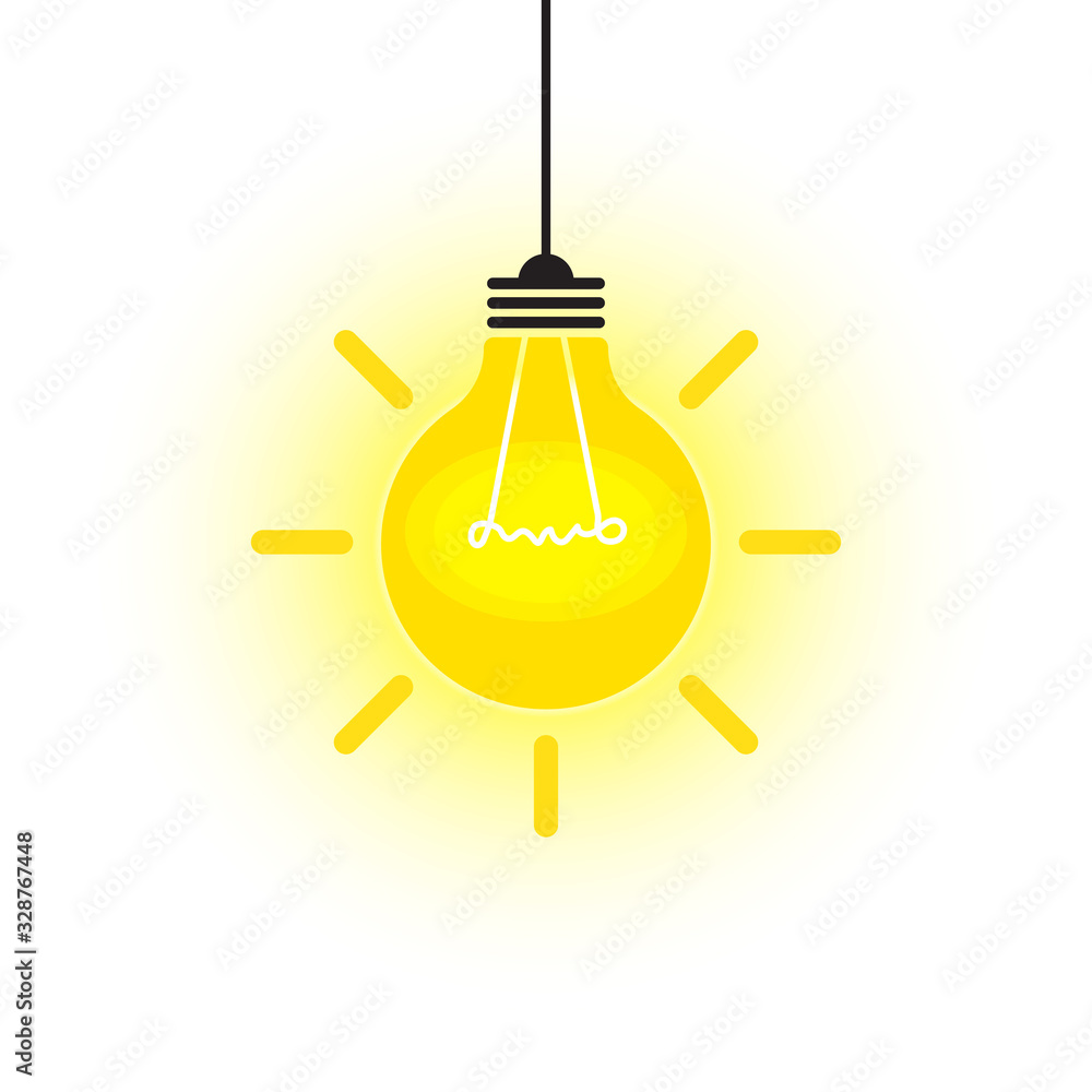 Lightbulb icon. Vector bulb icon isolated Lightbulb icon. Vector bulb icon isolated