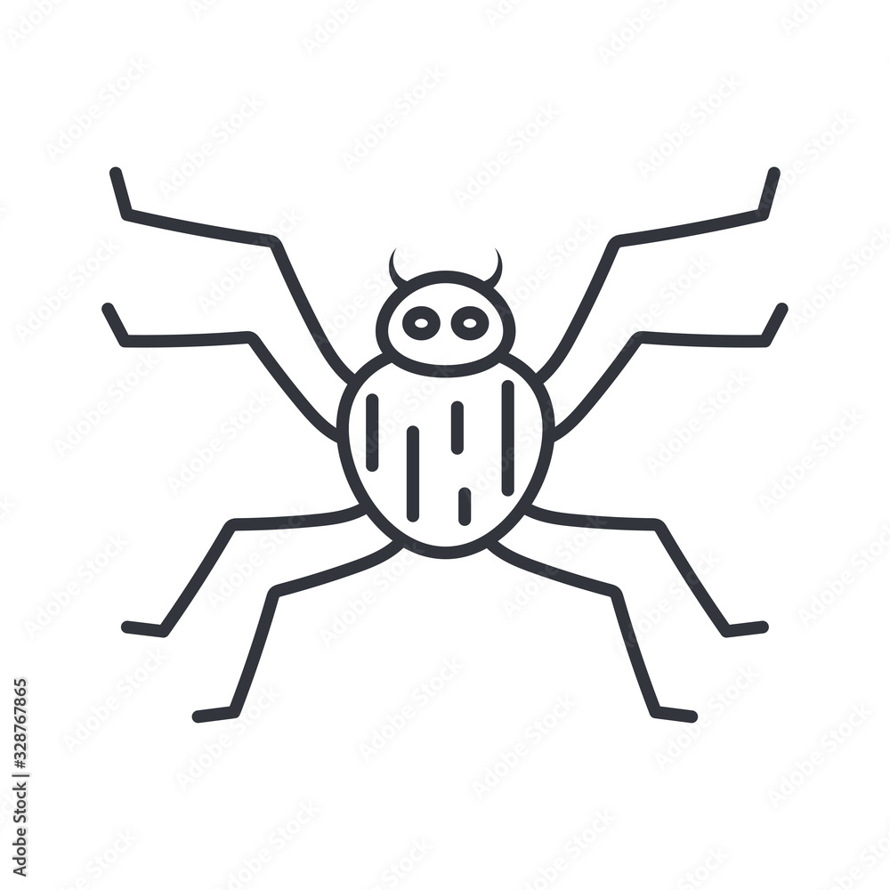 small spider icon, line detail style small spider icon, line detail style