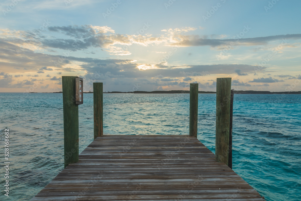 Fototapeta premium pier at sunrise