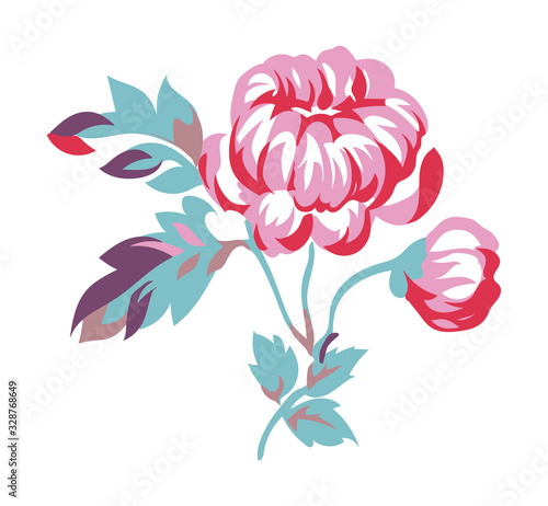 Vintage style floral vector...