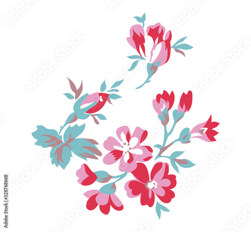 Vintage style floral vector...