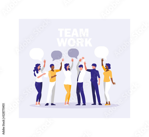 group of people business celebrating success, successful business team