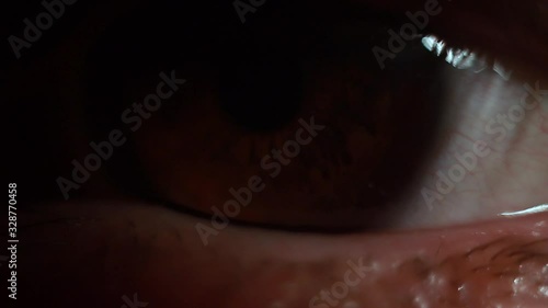 close up of a brown man eye