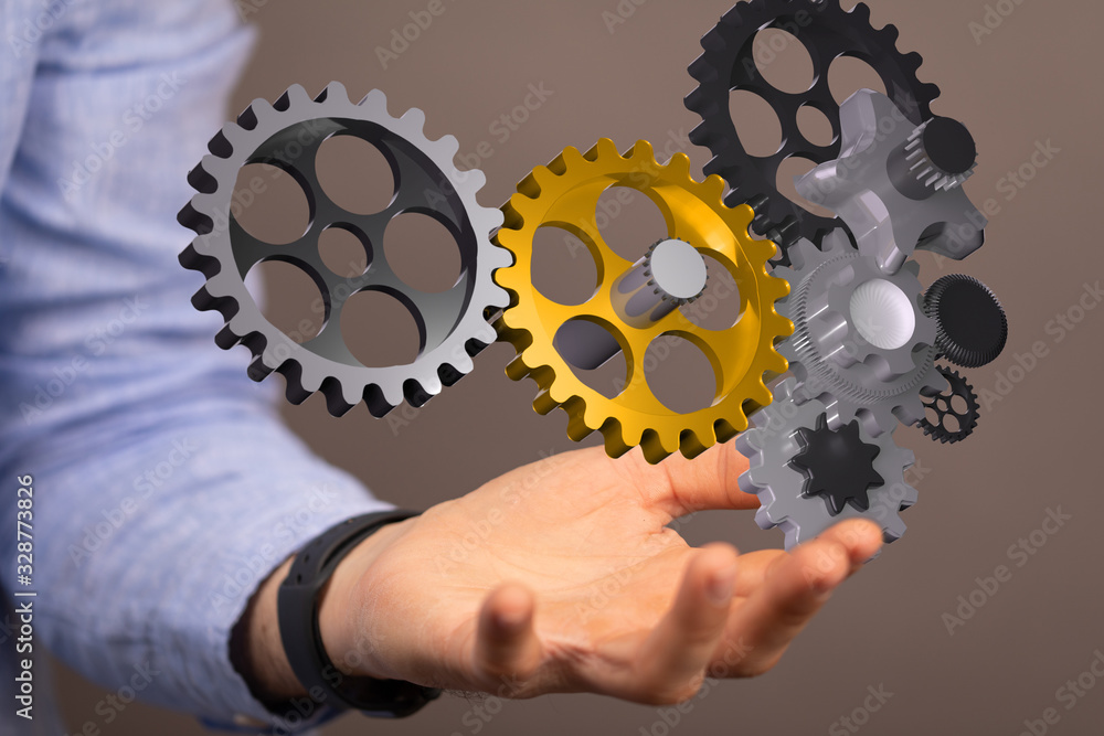 Gear With Success Concept digital. Gear With Success Concept digital.
