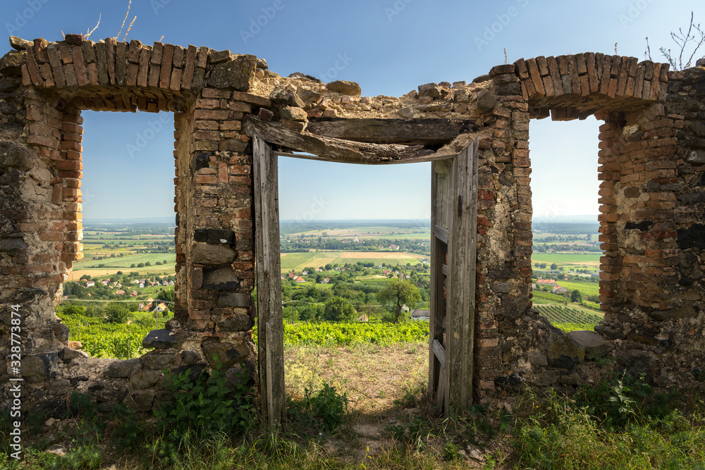 Old ruined house on top of the hill, Somlo, Hungary